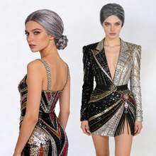 Elderly Synthetic Short Gray Straight Hair With A Bun Wigs For Women Halloween Party Christmas Cosplay Mrs. Santa Grandmother Elegant Old Lady Wig, Grey Granny Grandma Claus Costume Hairpieces, Apperal Funny Old Woman Stage Performance Accessories, Ideal Choice For Gifts For Birthday New Year Thanksgiving Day For Holiday Carnival Music Festival Decorations - Multicolor - View 2