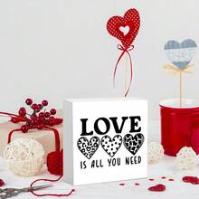 1 buc semn din PVC plin de dragoste, ornament cu design creativ de inimă, decor de birou pentru sufragerie, dormitor și birou, cadou romantic