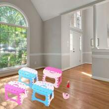 Taburete plegable para niños - Color Rosa/Azul - Rosa Roja - Ver 4