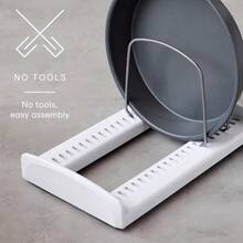 YouCopia StoreMore - Estante ajustable para hornear con alambres de acero charola para hornear y bandeja organizadora para gabinete de cocina y despensa edicion premium - Rejilla para utensilios para hornear - Ver 3