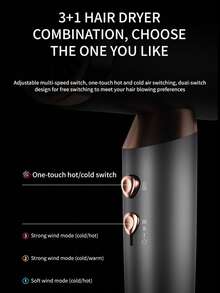 Melaide 专业级1400瓦吹风机——快速干发、低噪音、带集风嘴、沙龙级护发体验，居家旅行两相宜，完美节日礼物 - 彩色 - 查看 7