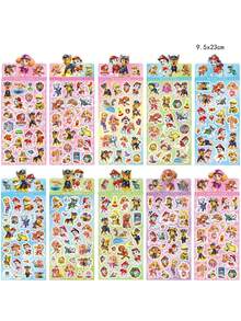 Paw Patrol Holographic Cartoon Cute Dog Stickers, Party DIY Stickers, Waterproof Decorative Stickers, Suitable For Journals, Notebooks, Scrapbooks, Planners, Arts & Crafts - Multicolor - View 4