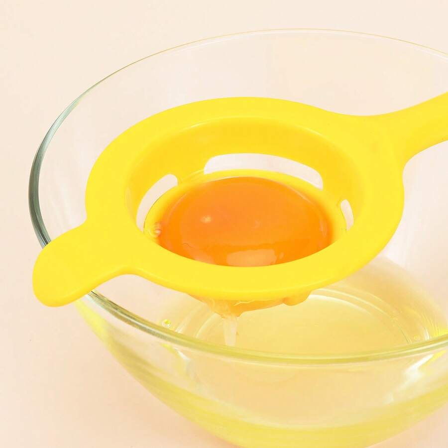 Separador de Clara de Huevo de Plástico con Largo Separador de de Huevo Separador de de Huevo Gadgets Especiales de Cocina para Hornear - Amarillo - Ver 1
