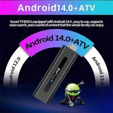 TV98 ATV Stick, Android 14 System, H313 Quad-Core Processor, Supports 8K Video, 2.4G/5G WiFi, Bluetooth 5.0, Voice Control, Smart TV Box, HD Player, Comparable To M98 Y10, Fashionable Accessory, High-Performance Device (2+16GB) - Black - View 12