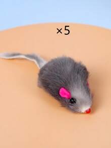 3pcs/5pcs/Set Black/Gray/White Simulation Big Mouse Cat Toy Cat Self-Entertainment Toy Pet Supplies Non-Electrical, Feline Enrichment, Interactive Design, Engaging Toy, Durable Fabric, Hunting Simulation, Featherless Toy, Cat Owners, Playful Pets