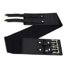 1条复古搭扣腰带，时尚百搭，适合日常佩戴 - 黑色 - 查看 4