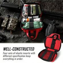 Tactical EMT Pouch, Away Molle Pouches IFAK Tear - Away First Aid Kit Emergency Survival Bag Travel Outdoor Hiking - rojo - Ver 5