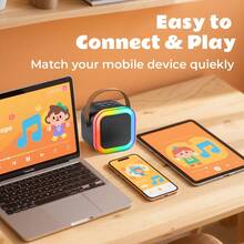 Mini Karaoke Machine, Equipped With 2 Wireless Microphones, Suitable For Adults' Portable Speaker, With Lights And Fun Sounds, An Interactive Dual-Microphone Toy. A Great Gift For Ramadan. Ideal For Giving As A Gift To Boyfriends And Girlfriends.