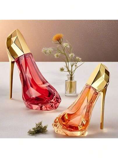 1瓶30毫升优雅黄色高跟鞋造型空气清新剂，高级奢华香氛喷雾 - 持久清新香味，优质香氛成分，适合消除异味并为任何空间增添宜人香气，可提升魅力，适合约会、生日、万圣节、圣诞节、情人节和各种派对场合。