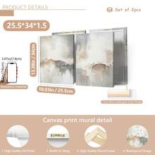 2 piezas/Set Póster abstracto blanco moderno, Impresión artística, Póster minimalista moderno, Decoración de pared abstracta neutra, Diseño de lienzo gris y blanco elegante, Adecuado para decoración del hogar, decoración de habitación, decoración de dormitorio, decoración de sala de estar, decoración de baño, decoración de pared, Opción de arte de pared con marco. - Multicolor - Ver 14