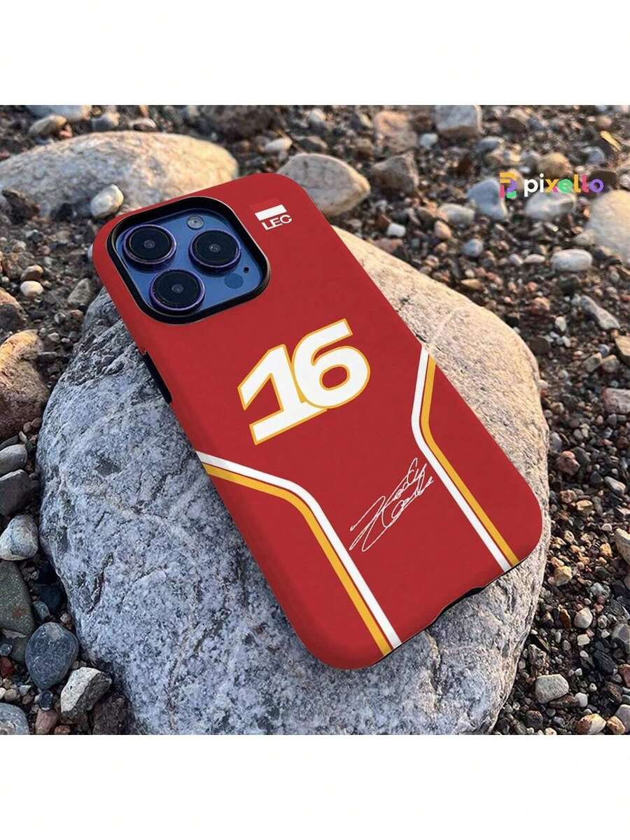 Dual-Layer Protective Phone Case, F1 No.16 Pattern, Compatible With 17 Pro Max, 16 Pro Max, 15 P, 13, 11, 12, XS, 8 Plus, 7, 17 Pro Max, Air - Glossy 2-In-1