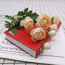 四头仿真莲花，家居装饰假花，室内仿真花装饰，多头仿真花 - 彩色 - 查看 5