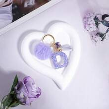 Schlüsselanhänger mit Anfangsbuchstaben Lila Schmetterling-643 - D - Übersicht 4