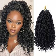 Goddess Locs Crochet Hair 10 Inch 1Pack Boho Faux Locs Crochet Hair Pre Looped Synthetic Crochet Hair For Women Daily And Party Use - Multicolor - View 10