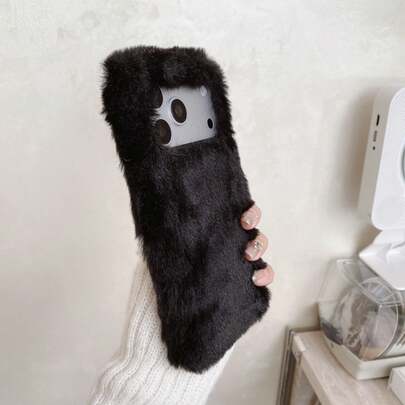 Fluffy Long Fur Single Shell Series Furry Phone Case Compatible With Apple 17 Pro Max, Apple 11/12/13/14/15/16 Pro Max, S25/S22/23/24+ UA04/A05/A14/A15/A24/A25/A34/A54S, 13C+, NOTE14/13C/12/11 PRO, Enjoy/Honor Phones
