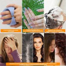 Este exfoliante de cuero cabelludo de doble uso, elaborado a partir de paja de trigo, es un cepillo de champú y un peine de masaje que limpia la grasa del cuero cabelludo y elimina la grasa del cuero cabelludo. - Verde - Ver 10