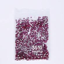 SS3-SS60 Red Series Deep Red Color High-Quality Glass Flat Bottomed Diamond With 12 Equal Cut Surfaces, Suitable For DIY Jewelry, Clothing, And Other DIY Projects - Multicolor - View 54