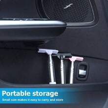 Car Rearview Mirror Wiper, Telescopic Vehicle Side Mirror Glass Squeegee With Long Rod, Retractable Portable Automotive Window Cleaning Accessories, Universal Most Pink - 粉色 - 查看 4