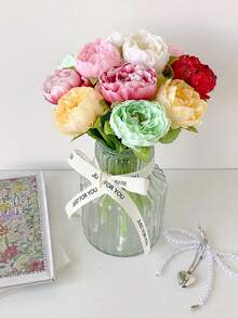 1 PC Creative Simulation Peony Flower Ballpoint Pen, Cute Flower Hand Account Pen For Girls, Student Gift Pen, Holiday Gift Pen - Multicolor - View 7