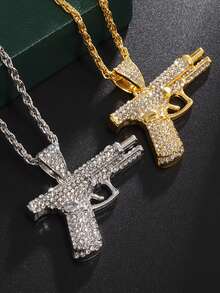 1PC New Fashion Creative Exquisite Pistol Pendant Necklace Hip-Hop Accessories - Fashion - View 10