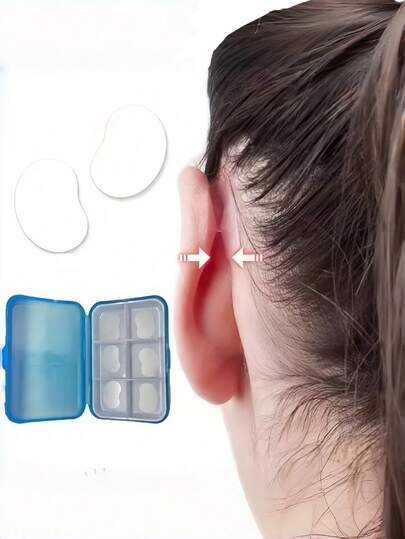 6pcs Ear Tapes With Ear Contour Correction Cuts, Vertical V-Face Stickers, Suitable For Daily Makeup, Parties, Weddings, Shopping, Dates, Galas, Team Building, Festivals, Mother's Day Gifts, Graduation Gifts, Festival False Lashes, Rave Makeup, Rave Parties