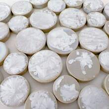 100g/3.53oz DIY Mosaic Tiles, Ice Crackle Effect Multiple Colors, Round Floral Pattern Tiles, Suitable For DIY Crafts, Creative Art Glass Mosaic, Jewelry Making And Home Decor - Multicolor - View 11