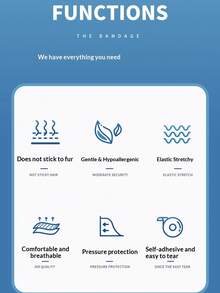 Self-Adhesive Pet Paw Protectors, Outdoor Protection - Reusable, Cleans Paws, Suitable For Cats & Dogs | Anti-Dirt, Anti-Slip, Non-Shedding, Waterproof Wrap - Multicolor - View 3