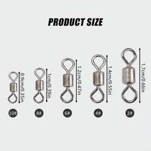Heavy Duty Fishing Swivel, 8-Shaped Ring, Suitable For Saltwater And Freshwater Fishing Gear - Dark Grey - View 1