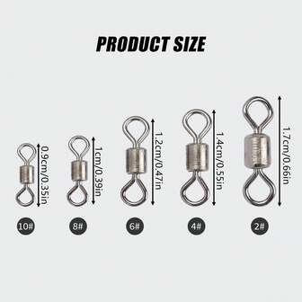 Fisketunnelsvirvlar Stark spänning Fisketunnelsvirvlar med 8 tecken Ringar för saltvattensfiskeredskap