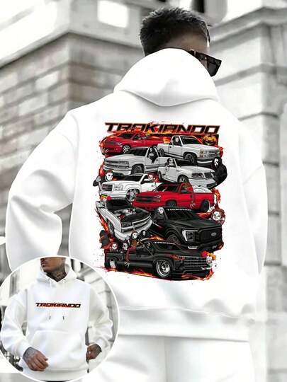 Ropa de otoño para hombres |   Sudadera con capucha para amantes de los camiones |   Diseño de camionetas clásicas |   Perfecto para fanáticos de las carreras y eventos |   Regalo para entusiastas de los camiones |   Tela gruesa |   Sudadera cálida de otoño e invierno |   Estilo unisex