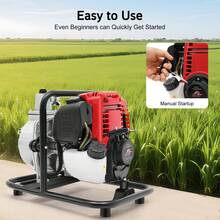 Gasoline Water Pump 1.2KW 38cc 35.66 GPM High Flow 98.43 Ft Total Head 4-Stroke Engine With Recoil Start For Farm Irrigation - Multicolor - View 5