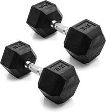 Barbell Coated Dumbbell Weight |   Multiple Options Pairs & Sets - 鍍鉻把手 - 查看 8