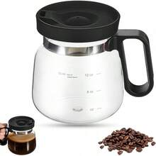 Taza de café de 16 oz, mini taza de café, con tapa a prueba de derrames, taza de vidrio resistente al calor, gran capacidad, regalo ideal para amantes del café (1 pieza) - 1 pieza - Ver 2