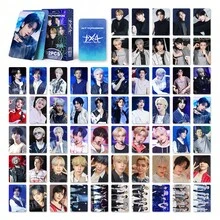 Kpop粉丝周边，Maniac/TT男团，Tomorrow X Together，Kpop男团周边套装，5件套礼盒包含：1个卡套+55张随机卡片+60张卡片+32张贴纸，学生证卡套，返校礼物套装，圣诞礼物 - 彩色 - 查看 8