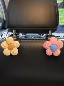 1/2个多功能小花汽车座椅挂钩，汽车配件 - 彩色 - 查看 17