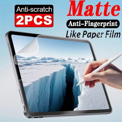 2 piezas de película protectora de pantalla de tableta de papel mate, antirreflejo, antihuellas, antirayones y protección ocular compatible con Samsung Galaxy Tab S11 S9 S8 S7 S9FE S10+ S10 FE S11 A11 A9 A9+ S8+ S9+ de 12.4 pulgadas / Compatible con iPad Air Pro 11 13 5ta/6ta/7ma/8va/9na/10ma/11ma/12ma 2025 2024 2026 de 11 pulgadas y 13 pulgadas / Compatible con Xiaomi / Compatible con Huawei Matepad / Película de pintura y escritura suave Honor, no de vidrio