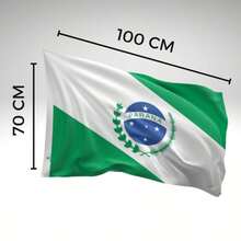 Bandeira do Estado do Paraná Dupla Face Estampada Tamanho 70x100cm - Multicolorido - Visão 3