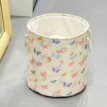 OYHOMO Collapsible Laundry Basket Girls Nursery Clothes Hamper Blanket Basket Butterfly Decor Toys Storage Basket Bin Thicken Canvas Home Organizer For Bedroom, Bathroom, Living Room - Multicolor - View 13
