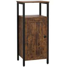 Side Table, Coffee Table In Industrial Design, Coffee Table With Adjustable Shelf, For Living Room, Bedroom, 34 X 30 X 80 Cm, Rustic Brown - Brown - View 9