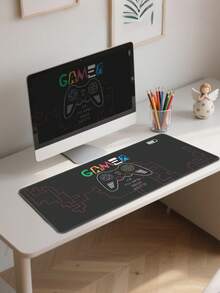Alfombrilla de ratón para juegos, cubierta de escritorio, alfombrilla de ratón de mesa completa, base de goma antideslizante XXL, con bordes cosidos, adecuada para el hogar, la oficina y el escritorio (gamepad de una mano) - Multicolor - Ver 10