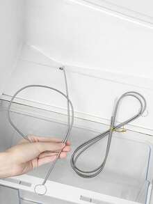 1pc 3M Stainless Steel Refrigerator Drain Pipe Cleaning Brush, Ice Blockage Remover, Drain Pipe Unclogging Tool - Multicolor - View 2
