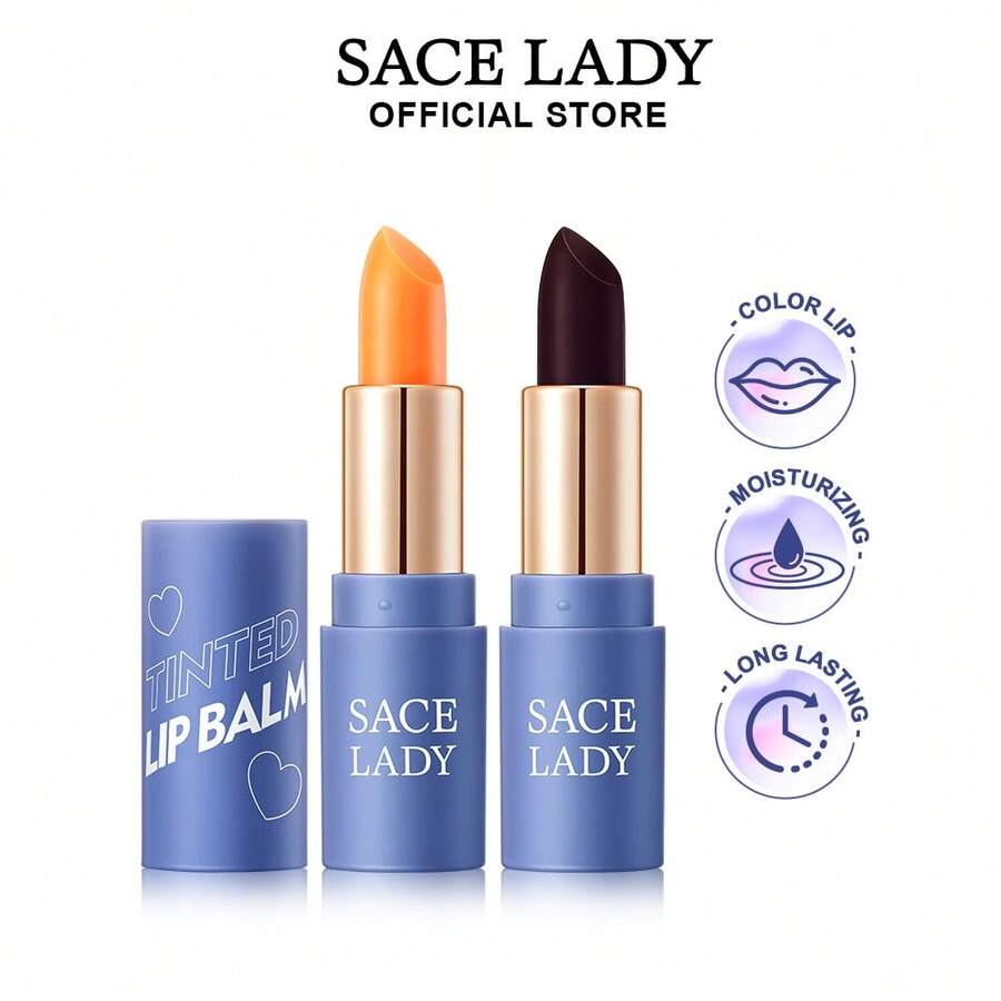 SACE LADY Tinted Lip Balm Set, Hydrating Natural Lip Moisturizer For Dry Cracked Lips, Long Lasting Color Changing Lipstick For Women - 01 - View 1