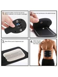 EMS Muscle Stimulator, Buttocks & Hip Trainer, Electric Massage Device, Home Fitness Muscle Shaping Tool - Black - View 3