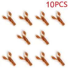 10/25 piezas Juego de señuelos de pesca suaves, incluye señuelos realistas de cangrejo de río/camarón - Señuelos de camarón flexibles para agua dulce y salada, cebos con anzuelos sin enganches similares a la vida real adecuados para pez serpiente, carpa, lubina, bagre - Todo el año - Imitación fácil - Multicolor - Ver 14