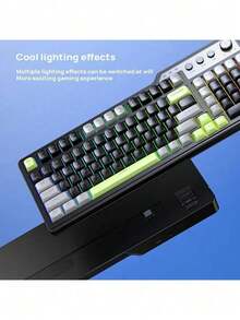 HP K360 98-Inch Layout Gaming Keyboard: Professional-Grade Ultra-Fast Trigger, Anti-Ghosting For Precise Control, 16 Million Color Backlighting, Plug And Play, Multi-System Compatibility, White, Blue, And Pink. - White, Blue, and Pink [Wireless Tri-mode] - View 2