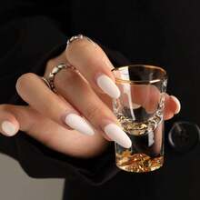 6pcs/12pcs, 15ml/2oz Mini Golden Mountain Cup/24K Gold Foil Cup, Suitable For Bars, Clubs, Home Parties, Father's Day Gift