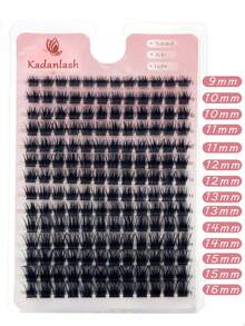 睫毛簇 睫毛嫁接 睫毛簇 自然单根睫毛 D卷度 168片假睫毛 9-16毫米 浓密单根睫毛簇 家用 - 黑色 - 查看 7