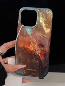 Ốp lưng điện thoại 3D lấp lấp lánh dễ thương, tương thích với iPhone 17 Pro Max, 17 Pro, 17 Air, 16, 15, 14 Plus, 13, 12 Pro Max, 11, ốp lưng mềm bảo vệ cao cấp sáng bóng. - Vết bẩn màu nâu xanh - Xem 3