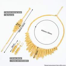 Dubai Gold Jewelry Set 24k Gold Plated Arabic Muslim Bridal Necklace Bracelet Earrings Middle East Women Vintage Jewelrys - Jewelry Set - View 15