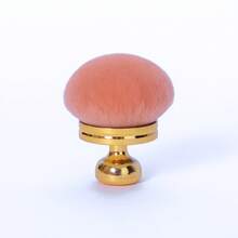 Brocha de Maquillaje Multifuncional para Polvo Suelto de un Pincel - Oro galvanizado + pelaje color piel - Ver 2
